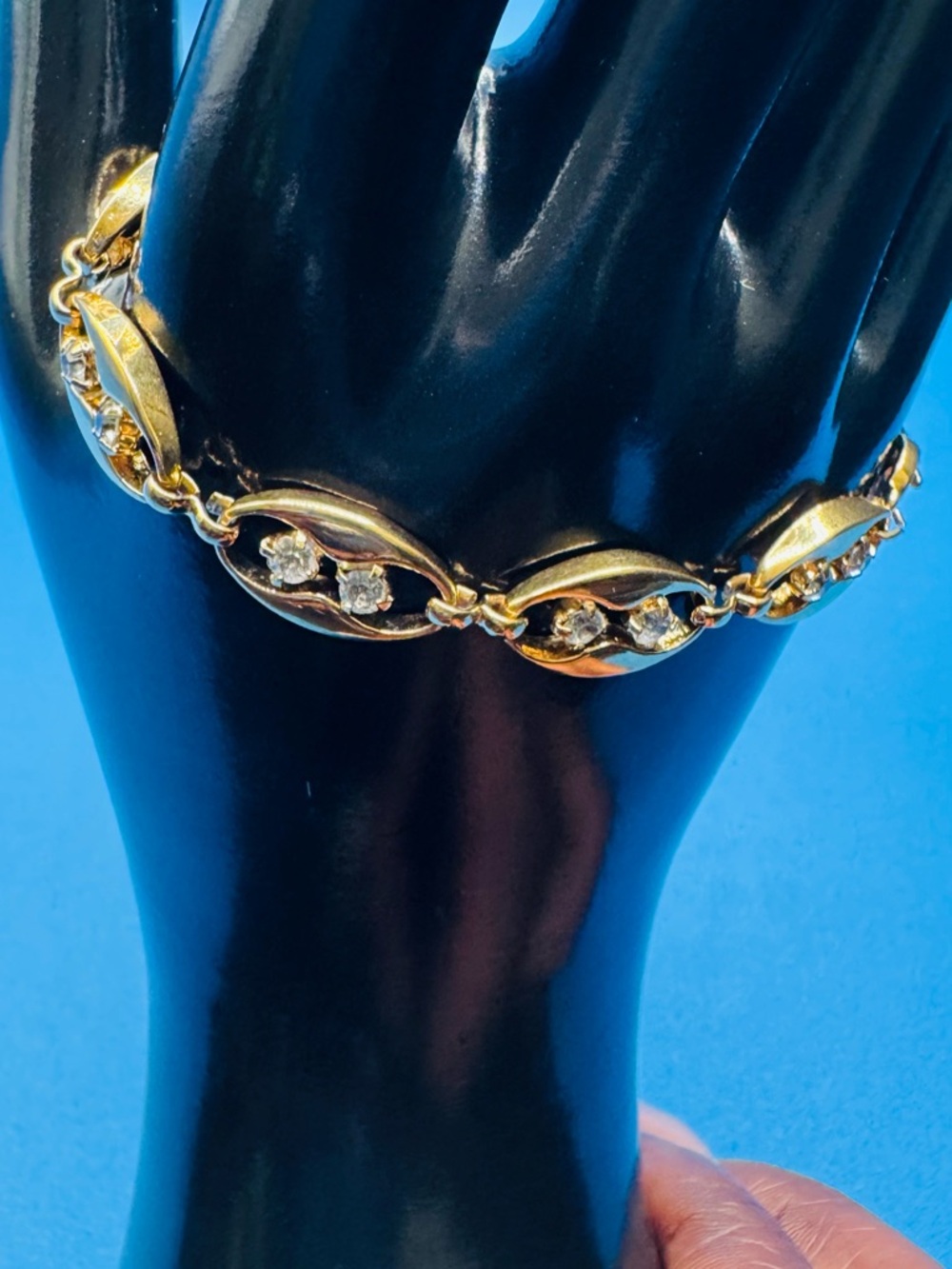 Givenchy Gold-Tone Crystal Link Bracelet - Picture 2 of 9
